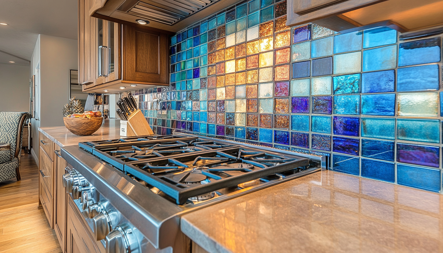 Glass Tile Kitchen NM